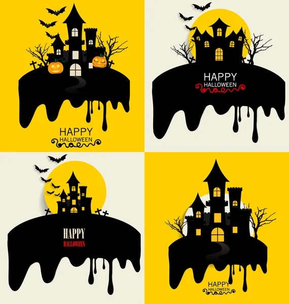 Joyeux fond de design Halloween. Illustration vectorielle . — Image vectorielle