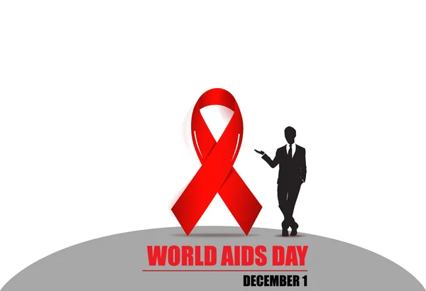 Světový den Aids. 1 prosinec Světový den Aids plakát. Vektor illus — Stockový vektor