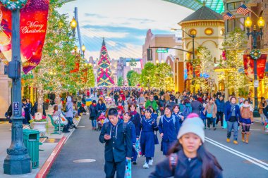 Osaka, Japonya - 1 Aralık 2015: Universal Studios Japonya (Usj). 