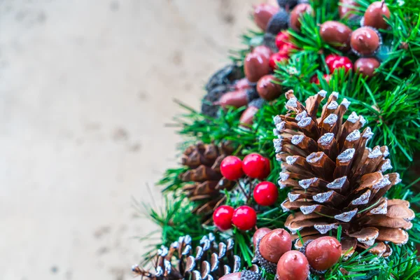 Christmas tree and decorations — Stock Photo, Image