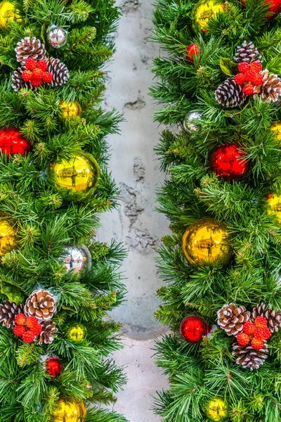 Christmas tree and decorations — Stock Photo, Image