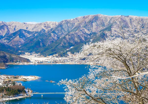 Vista aérea del lago Kawaguchiko — Foto de Stock