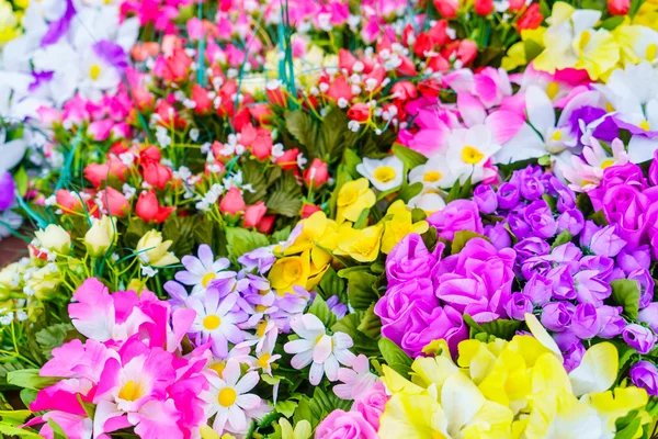 Decoração Flor Artificial Natureza Fundo — Fotografia de Stock