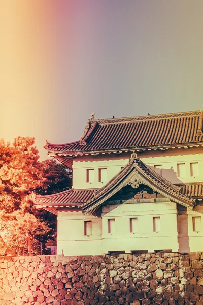 Palácio Imperial bonito em Tóquio, japão (imagem filtrada pro — Fotografia de Stock