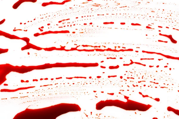 Halloween concept : Blood splatter on white background . — Stock Photo, Image