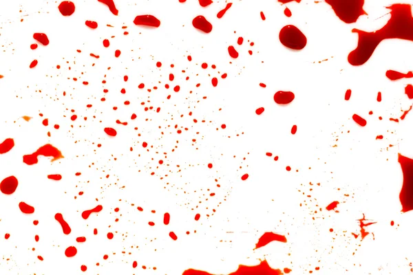 Concept Halloween : éclaboussures de sang sur fond blanc  . — Photo