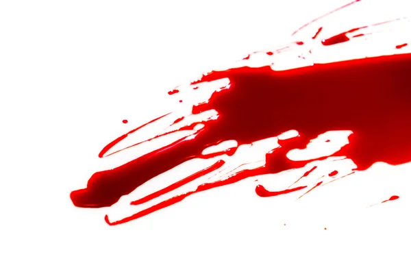 ハロウィーンの概念: 血の白い背景にスプラッタ . — ストック写真