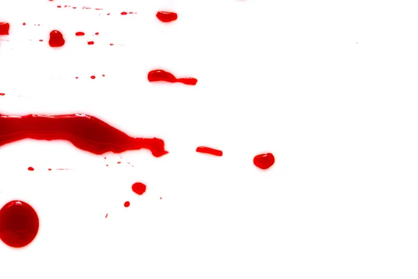 Concetto di Halloween: schizzi di sangue su sfondo bianco  . — Foto Stock