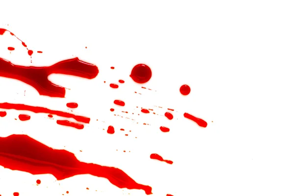 Koncepcja Halloween: krew splatter na białym tle . — Zdjęcie stockowe