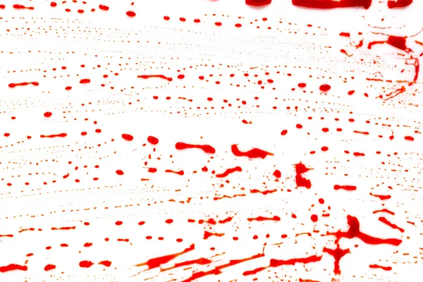 Halloween concept: blood splatter op witte achtergrond . — Stockfoto