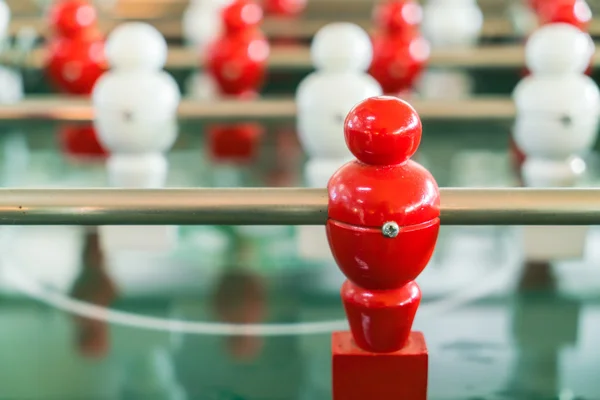 Football table game with red and white player . — Stock Photo, Image