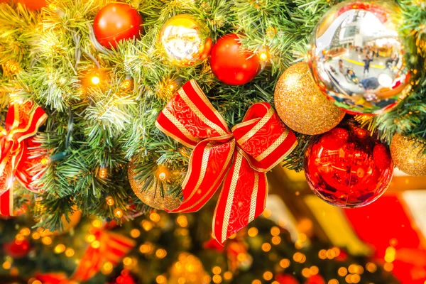 Christmas tree and decorations — Stock Photo, Image