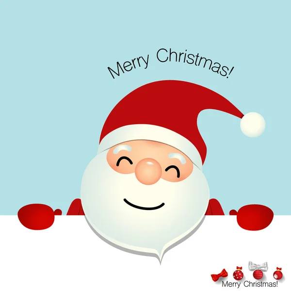 Christmas Greeting Card with Christmas Santa Claus. Vector illus — Stock Vector