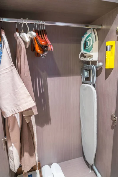 Close up of twins bathrobe in wardrobe . — Stock Photo, Image