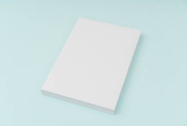 Boş afiş poster, broşür mockup, A4, bize-mektubunda, mavi backg