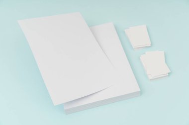 Boş afiş poster, broşür mockup, A4, bize-mektup, iş ile