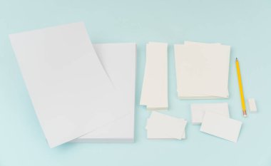 Boş afiş poster, broşür mockup, A4, bize-mektup, iş ile