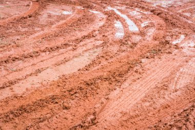 Çamur yol yağmur sonra .