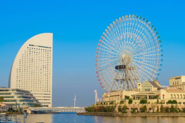 Yokohama,Japan - November 24,2015 : Ferris wheel at cosmo world  clipart