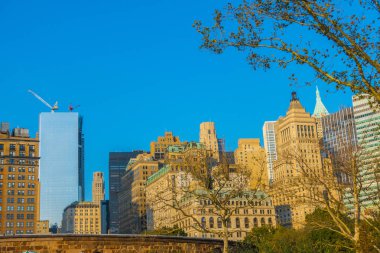 New York şehrinin silüeti .