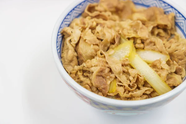 Plato tradicional japonés Carne de res teriyaki con arroz — Foto de Stock