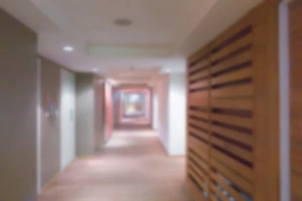 Flou abstrait long couloir de chambre d'hôtel  . — Photo