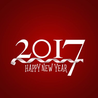 Mutlu yeni yıl 2017, vektör illustratio