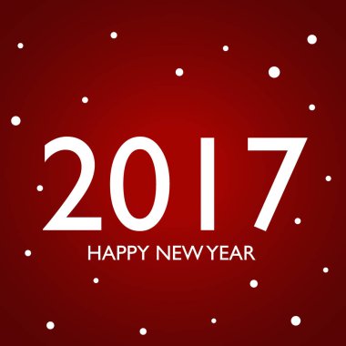 Mutlu yeni yıl 2017, vektör illustratio