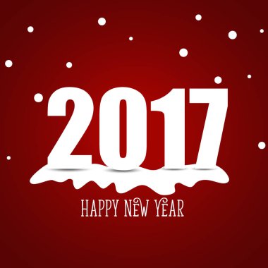 Mutlu yeni yıl 2017, vektör illustratio