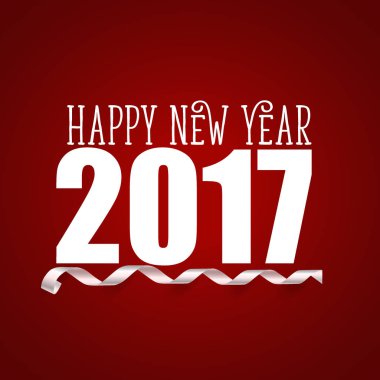 Mutlu yeni yıl 2017, vektör illustratio