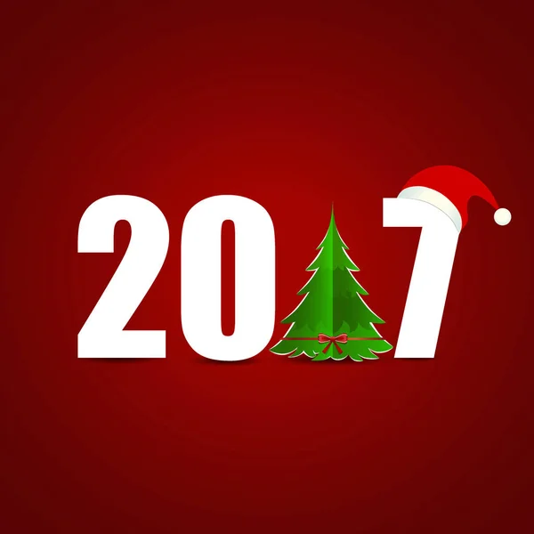 Felice anno nuovo 2017, vector illustratio — Vettoriale Stock