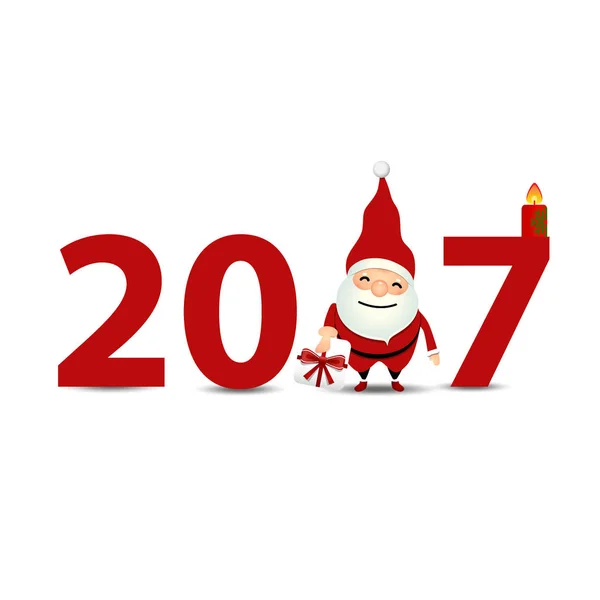 Felice anno nuovo 2017, vector illustratio — Vettoriale Stock