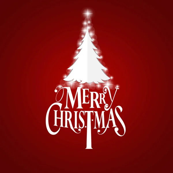 Kerst groeten Card. Merry Christmas belettering met Christma — Stockvector