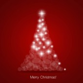 veselé vánoční přání s vánoční stromeček, vektorové ilustrace
