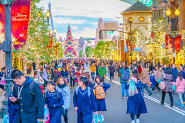 Osaka, Japonya - 1 Aralık 2015: Universal Studios Japonya (Usj). 