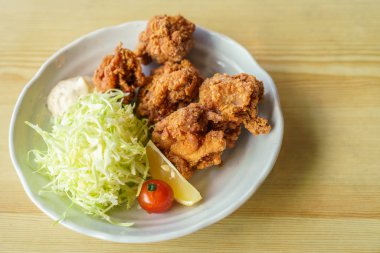 Kızarmış tavuk. Gıda arkaplanı.