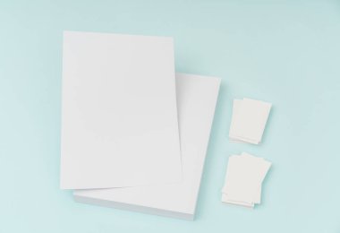 Boş afiş poster, broşür mockup, A4, bize-mektup, iş ile