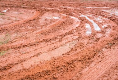 Çamur yol yağmur sonra .