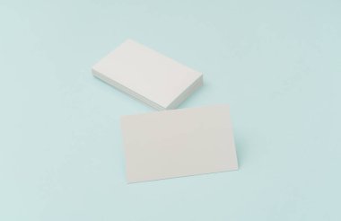 Mavi arka plan üzerinde boş kartvizit .