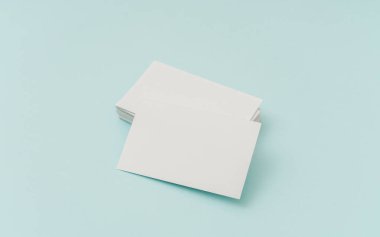 Mavi arka plan üzerinde boş kartvizit .