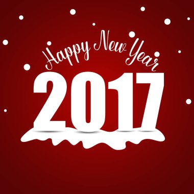 mutlu yeni yıl 2017, vektör çizim