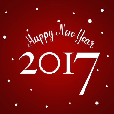 mutlu yeni yıl 2017, vektör çizim