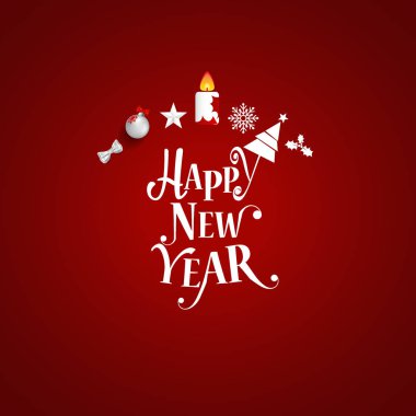 Mutlu Noeller ve mutlu yeni yıl tebrik kartı, vektör illustr