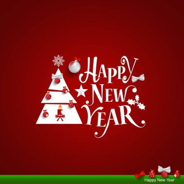 Mutlu Noeller ve mutlu yeni yıl tebrik kartı, vektör illustr