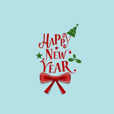 Mutlu Noeller ve mutlu yeni yıl tebrik kartı, vektör illustr