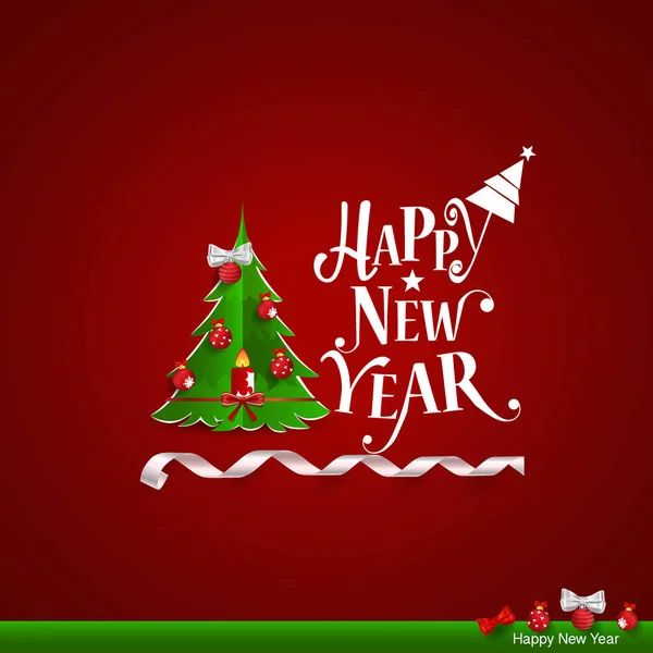 Merry Christmas and Happy new year Greeting Card, vector illustr — Stock Vector