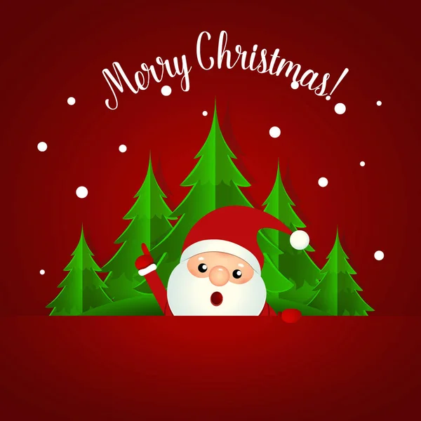 Christmas wenskaart met Christmas Santa Claus. Vector illus — Stockvector