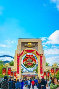 Osaka, Japonya - 1 Aralık 2015: Universal Studios Japonya (Usj). 