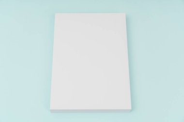 Boş afiş poster, broşür mockup, A4, bize-mektubunda, mavi backg