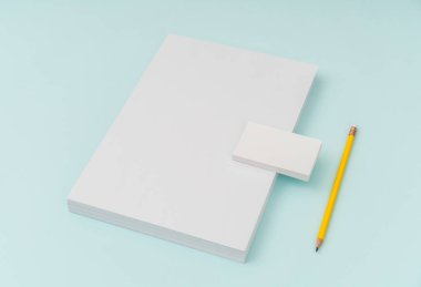 Boş afiş poster, broşür mockup, A4, bize-mektup, iş ile